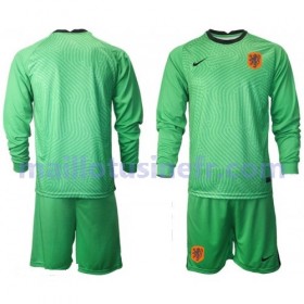 Maillot de Foot Pays-Bas Extérieur Gardien UEFA EURO 2020 Manches Longues - Enfant